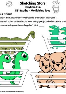 Sketching Stars Bonus Sheet — KS1 Maths: Multiplying Toys