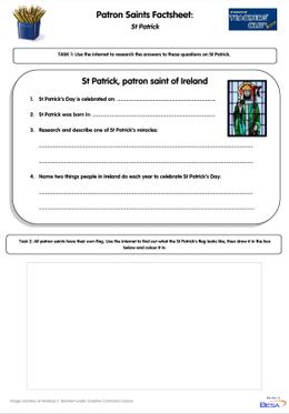 KS2 ICT: St Patrick Factsheet