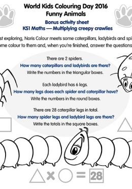 WKCD 2016 Bonus Sheet — KS1 Maths: Multiplying creepy crawlies