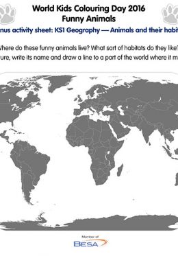 WKCD 2016 Bonus Sheet — KS1 Geography: Animals and their habitats